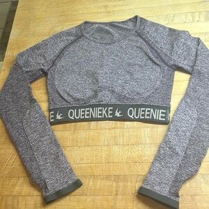 Queen Nike cropped long sleeve shirt